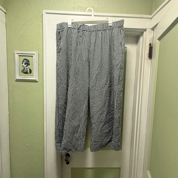 Wide leg “Picnic Pants” black gingham - Picture 2 of 5